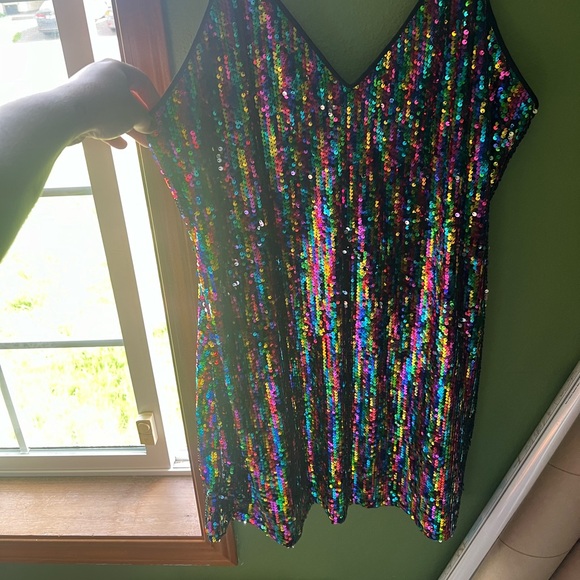 Nasty Gal Rainbow Sequin Dress - NWT - Picture 4 of 4